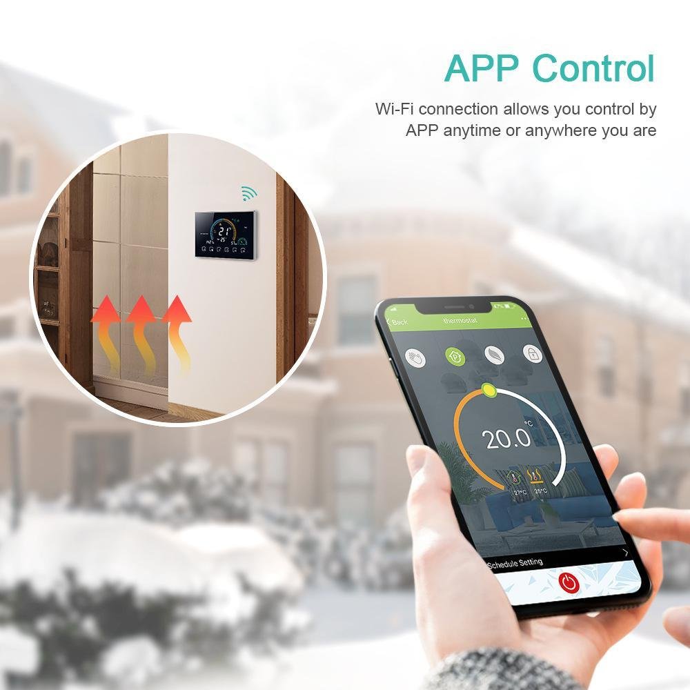 termostato inteligente control Wi-Fi - BHT 8000GC Termostato Inteligente – Control de temperatura preciso y pantalla táctil