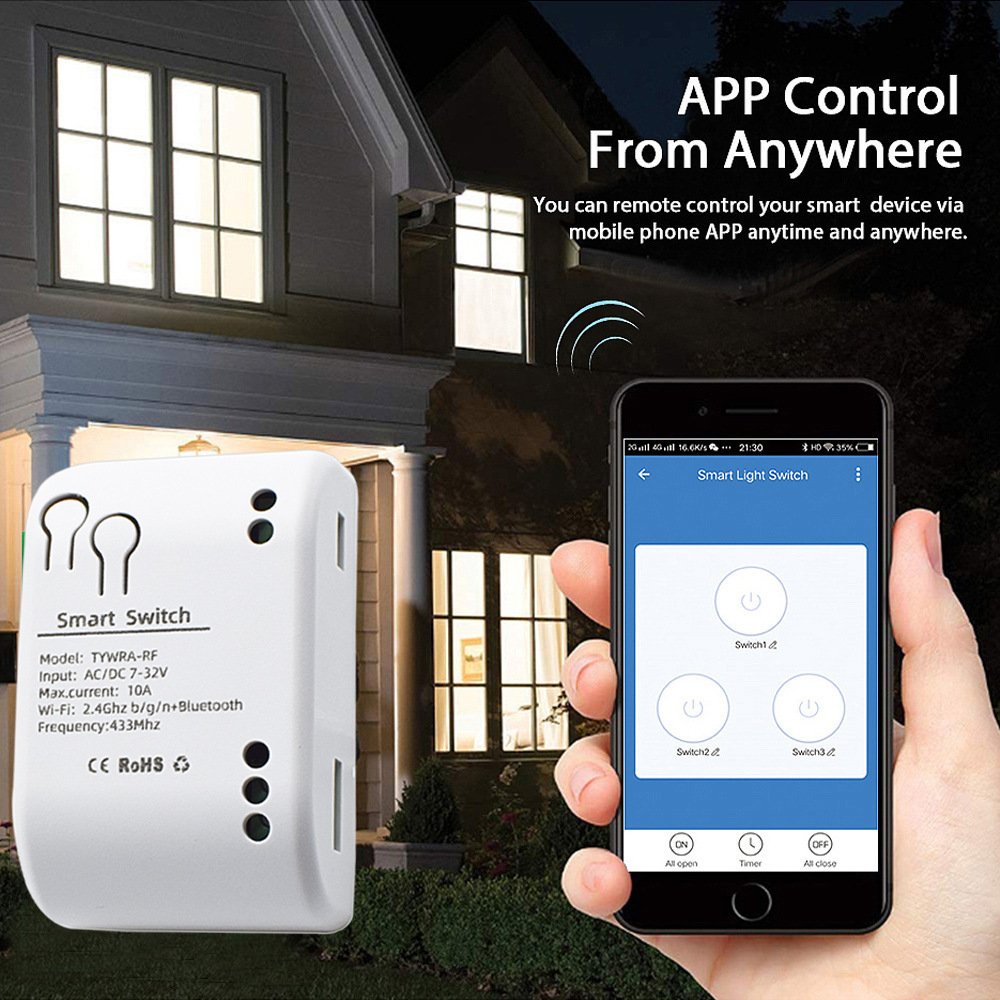 Módulo de Relé Inteligente WiFi SMG-TY01 – Control de Dispositivos a Distancia