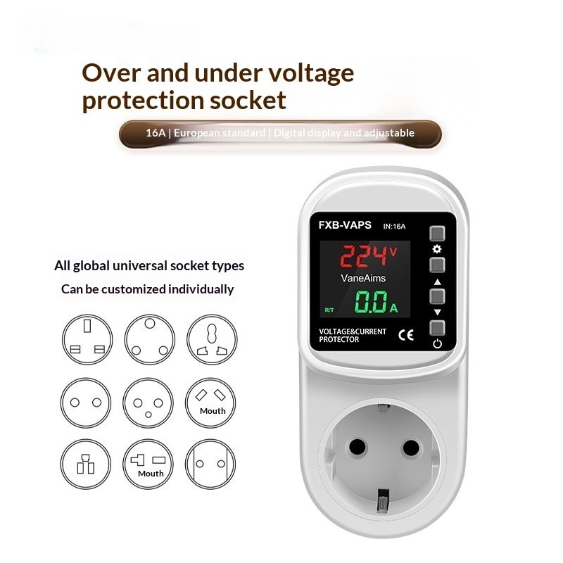 Protector de Voltaje Automático – Socket de Protección de Sobretensión y Subtensión - Image 2
