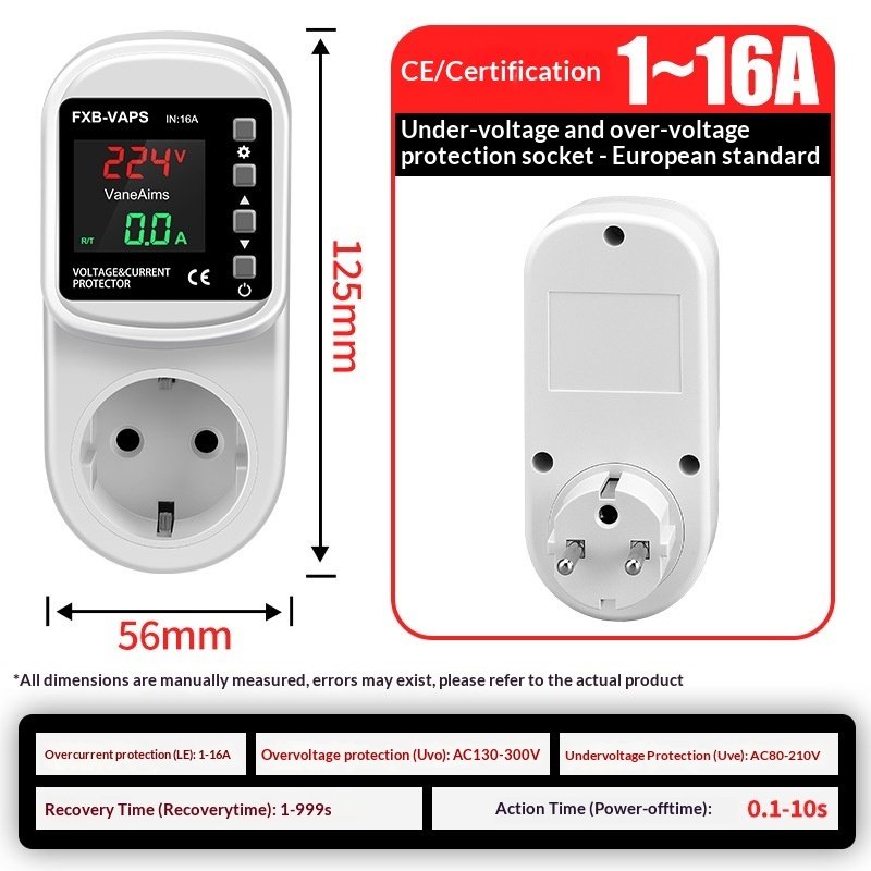 Protector de Voltaje Automático – Socket de Protección de Sobretensión y Subtensión - Image 4