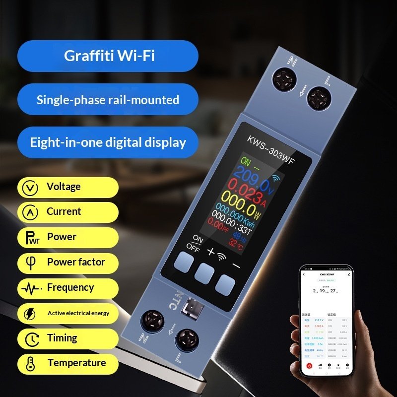 KWS-303 Medidor de Voltaje y Corriente – Multifuncional con Wi-Fi - Image 3