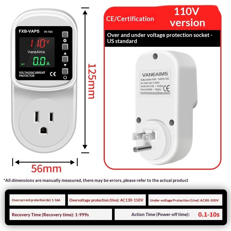 Protector de Voltaje Automático – Socket de Protección de Sobretensión y Subtensión - Image 7